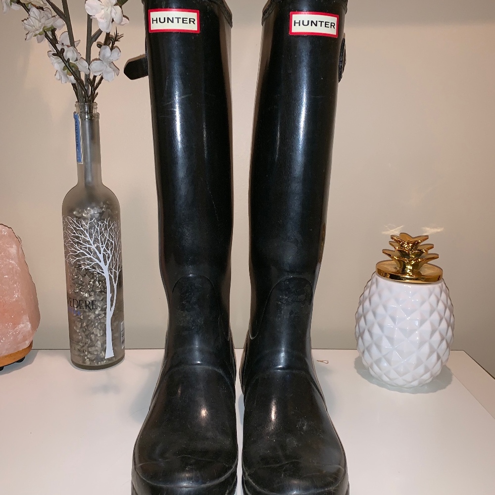 Tall Black Hunter Boots